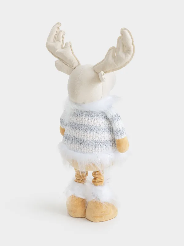 Сәндік бұйым, 53/85 см, жылжымалы, полиэстер, сарғылт-қоңыр және күміс түсті, Бұғы, Cute, image-4