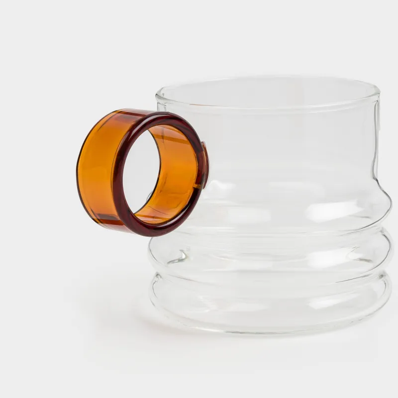 Кружка, 230 мл, стекло Б, янтарная ручка, Vesen, image-3