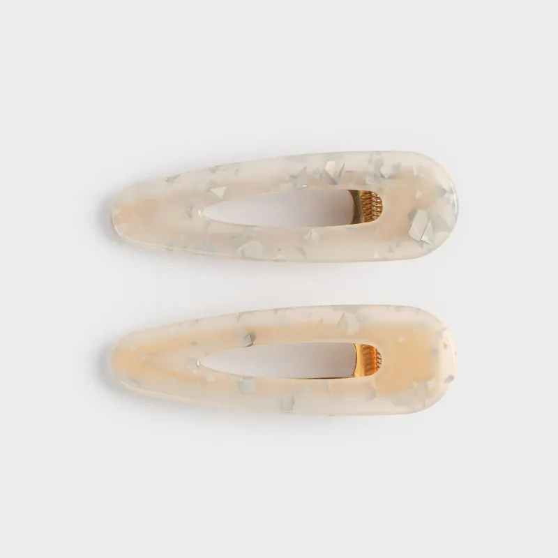 Шаш қыстырғыш, 7 см, 2 дана, акрил/металл, інжу-маржан, Гламур, Glam