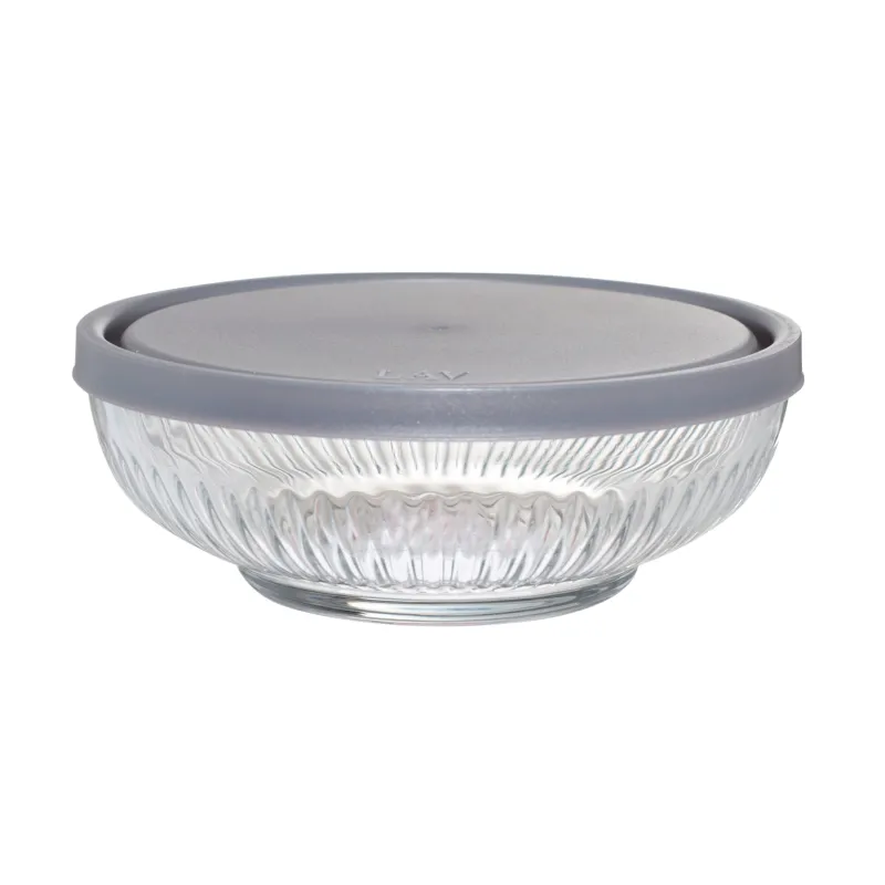 Салат ыдысы, 17х6 см, 800 мл, қақпағы бар, шыны Р / пластик, Мадейра