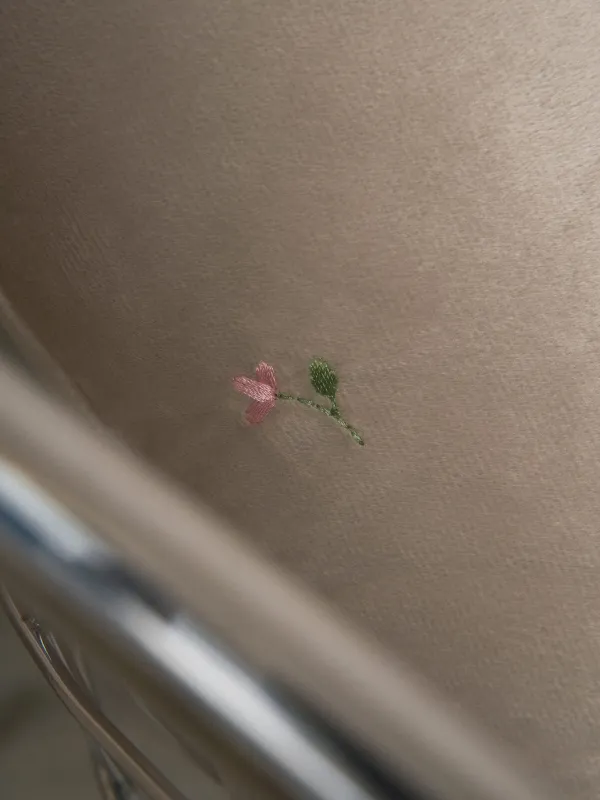 Сәндік жастық, 45х45 см, барқыт, сарғылт-қоңыр, Гүлдер, Velvet, image-4