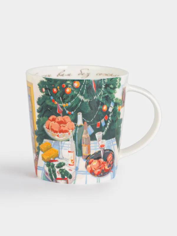 Кружка, 450 мл, фарфор F, с золотистым кантом, Застолье, Feast christmas, image-0