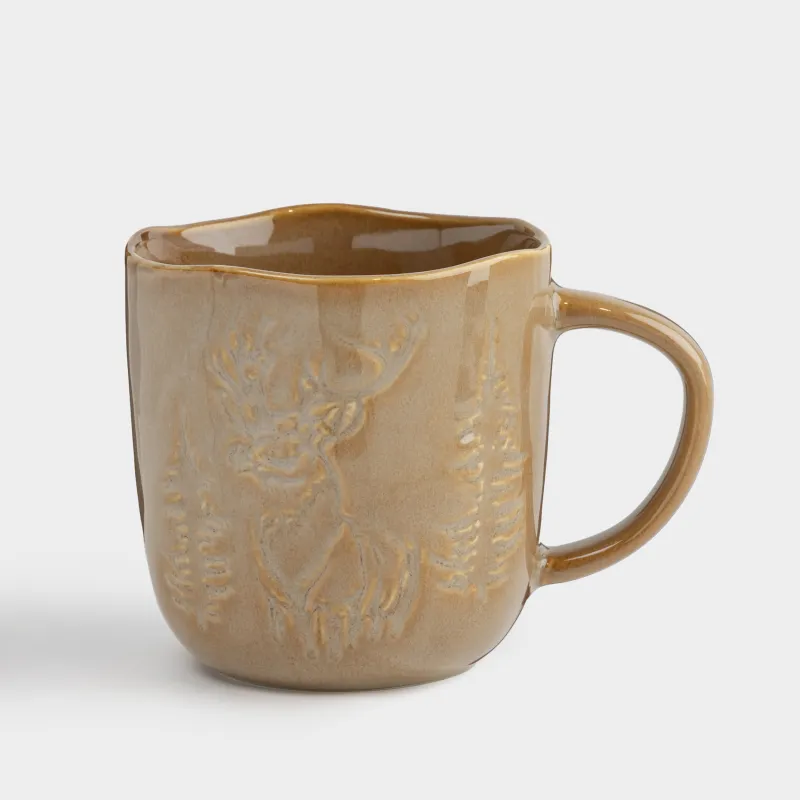 Саптыаяқ, 380 мл, керамика, түс, Дизайн, Snowy forest