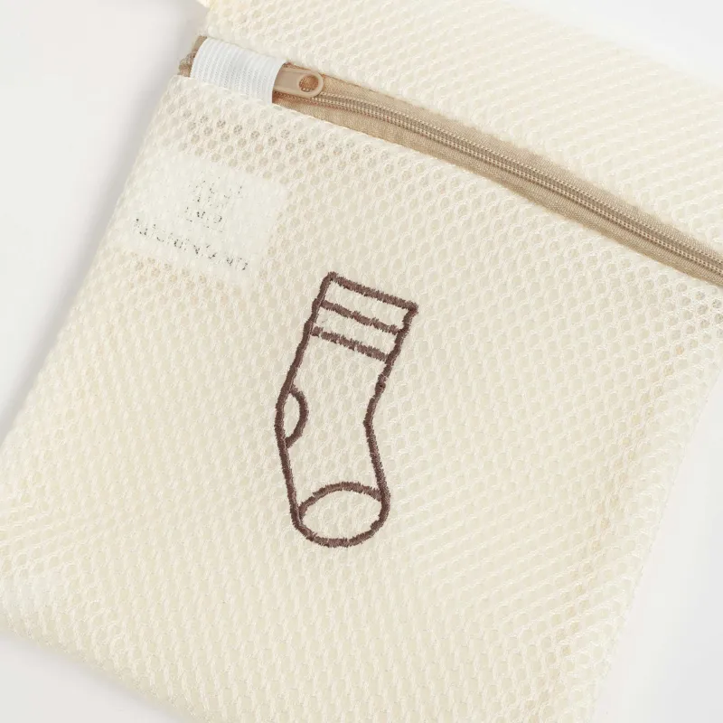 Шұлықтар мен колготкаларды жууға арналған сөмке, 22х18 см, полиэстер, сарғылт-қоңыр, Safety new, image-1