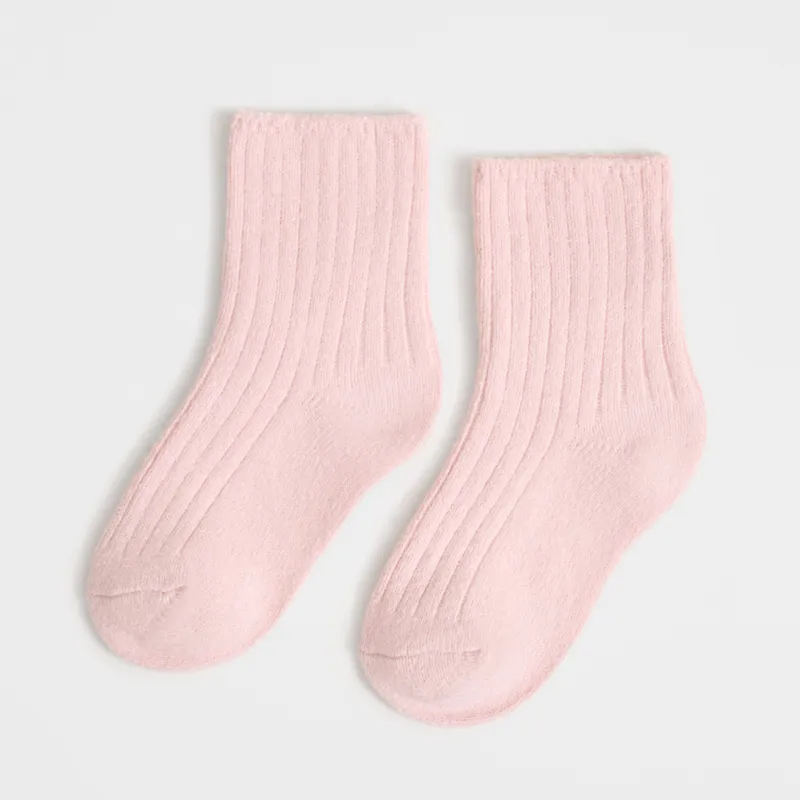 Балалар шұлықтары, өлшемі 23-26, қырлы, полиэстер/спандекс, қызғылт, Pleasantly