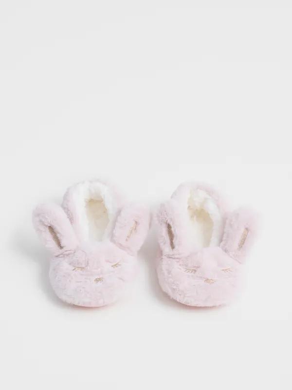 Тапочки-носки женские, домашние, искусственный мех/шерпа, молочные, Кот, Funny warm, image-4