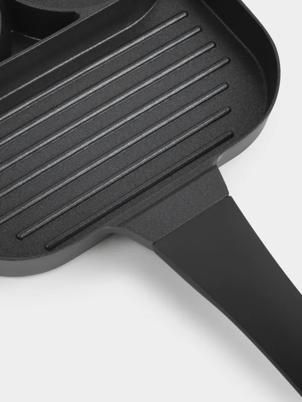 Гриль табасы, 18 см, 3 бөлім, жабыны бар, алюминий, шаршы, Action, image-4