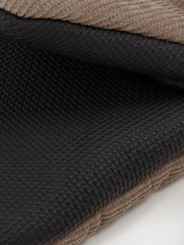 Прихватка-варежка, 14х29 см, в рубчик, вельвет/резина, коричневая, Moire kitchen, image-4