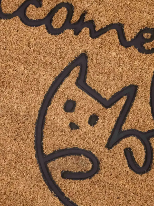 Кілемше, 40х60 см, Кокос жаңғағы/ПВХ, сарғылт-қоңыр, Мысық, Home deco, image-2