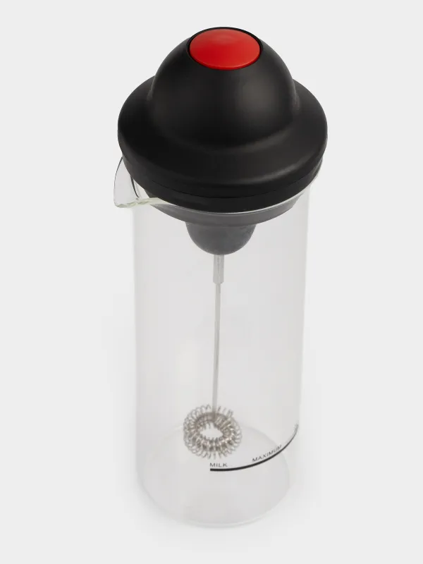 Сүт көбіктендіргіш, 450 мл, сыйымдылығы, шыны Б/пластик, қосымша жарық, Extra-light, image-1