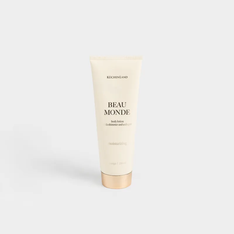 Лосьон для тела, 236 мл, с шиммером и коллагеном, увлажняющий, Манго, Beau monde