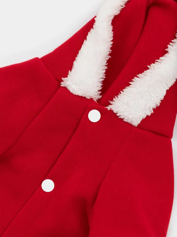 Жануарларға арналған костюм, 30 см, өлшемі S/M, карнавалдық, полиэстер, қызыл, Қолғаптар, Christmas pet, image-4