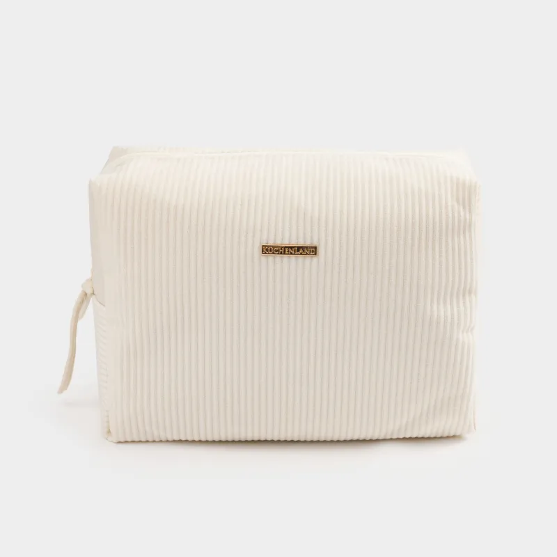 Косметикалық сөмке, 18х25 см, қырлы, барқыт, түсті, Moire, image-0