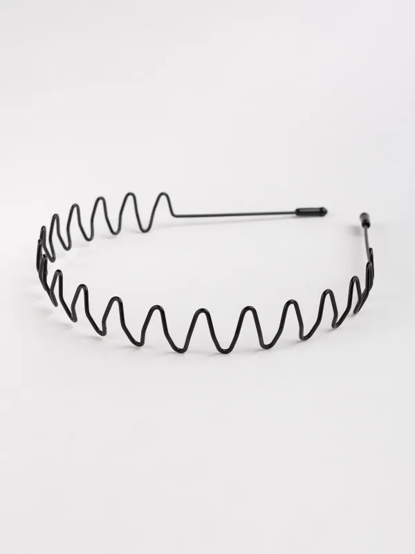 Ободок для волос, 13х15 см, металл, черный, Волна, Fast, image-3