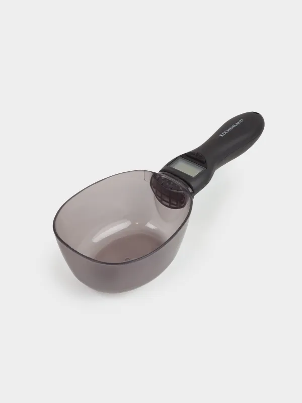 Таразы-қасық, үй жануарларына арналған тағам үшін, 23х9 см, электронды, пластик, қара, Pet, image-0