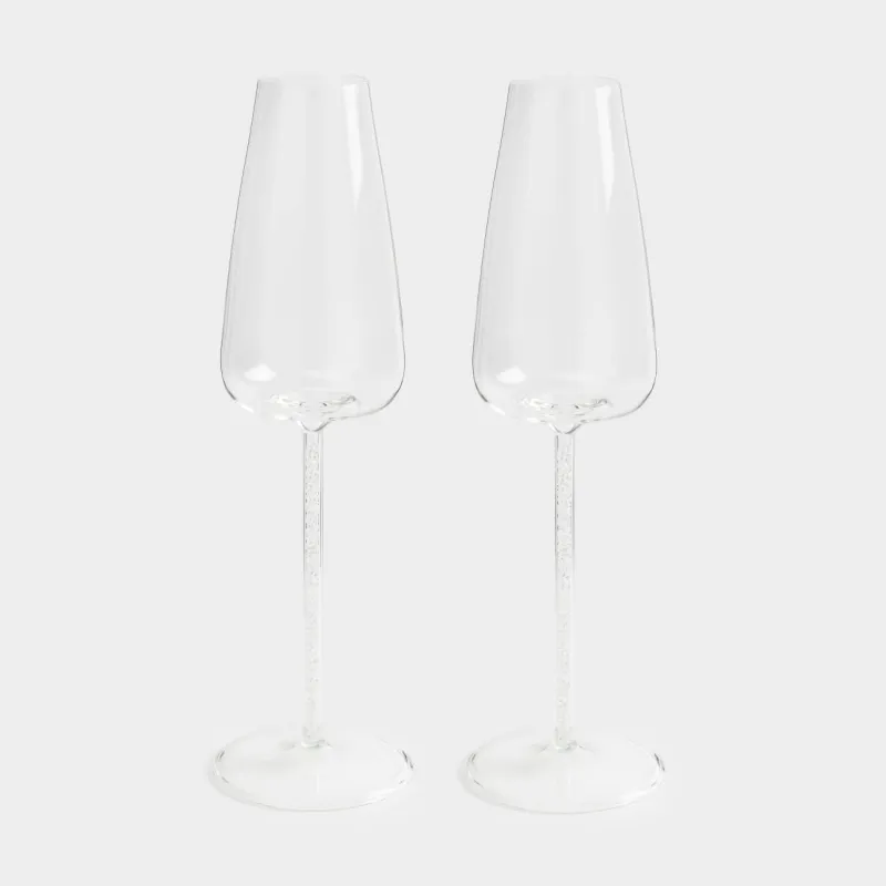 Шампан бокалы, 270 мл, 2 дана, шыны Б/страздар, Sorento crystal