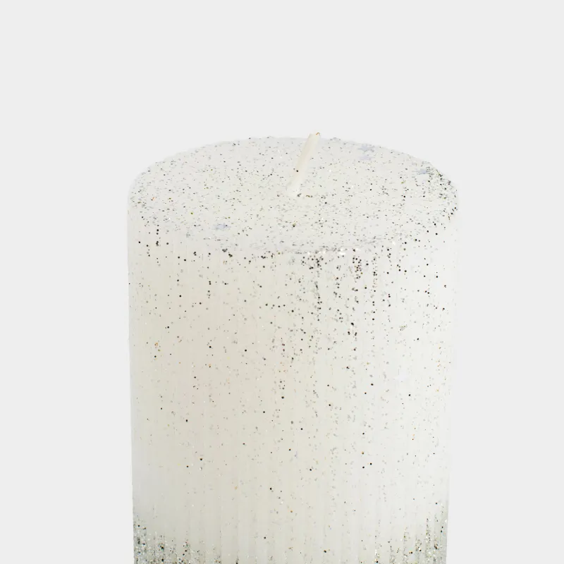 Свеча, 15 см, цилиндрическая, с блестками, Metallic glow, image-5