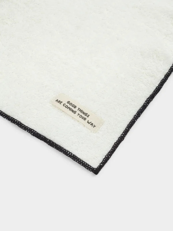 Сүлгі, 40х60 см, мақта, сарғылт-қоңыр, Қара жиек, Frotte cotton, image-4