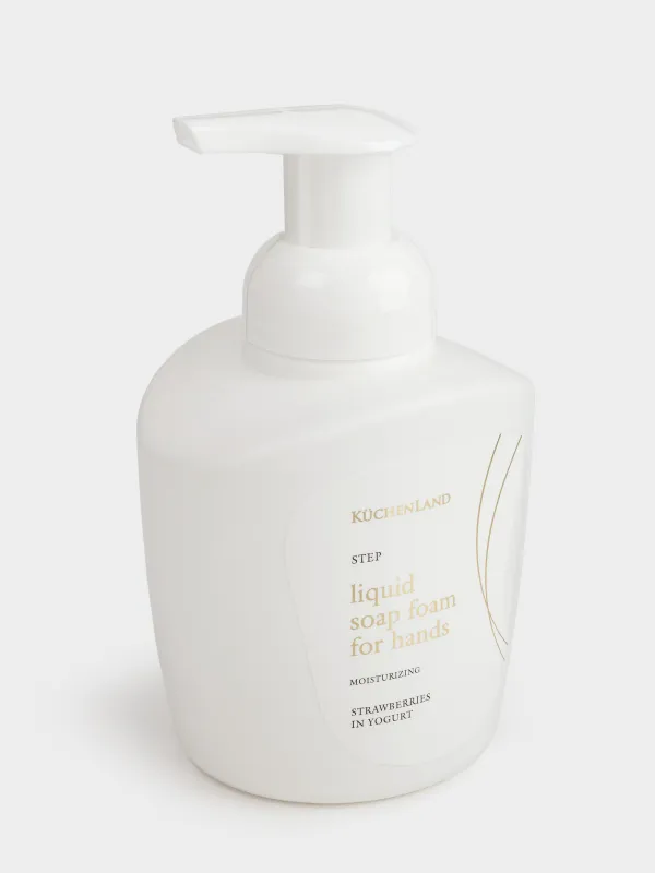 Мыло-пенка для рук, 400 мл, с дозатором, Клубника в йогурте, Step, image-1