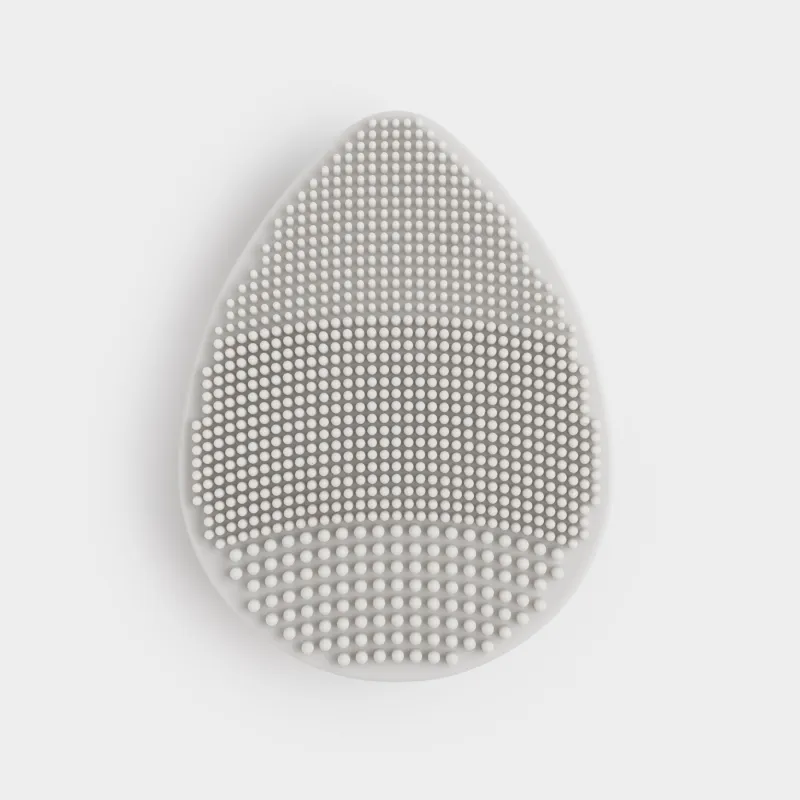 Бетті тазартуға арналған щетка, 9 см, массаждық, сорғышы бар, силикон, сұр-көк, Тамшы, Manny