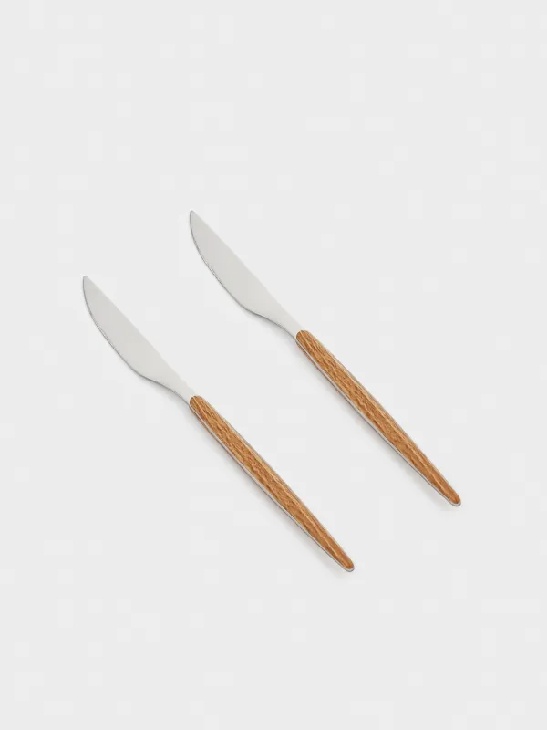 Нож столовый, 2 шт, сталь/пластик, коричневый, Oslo, image-1