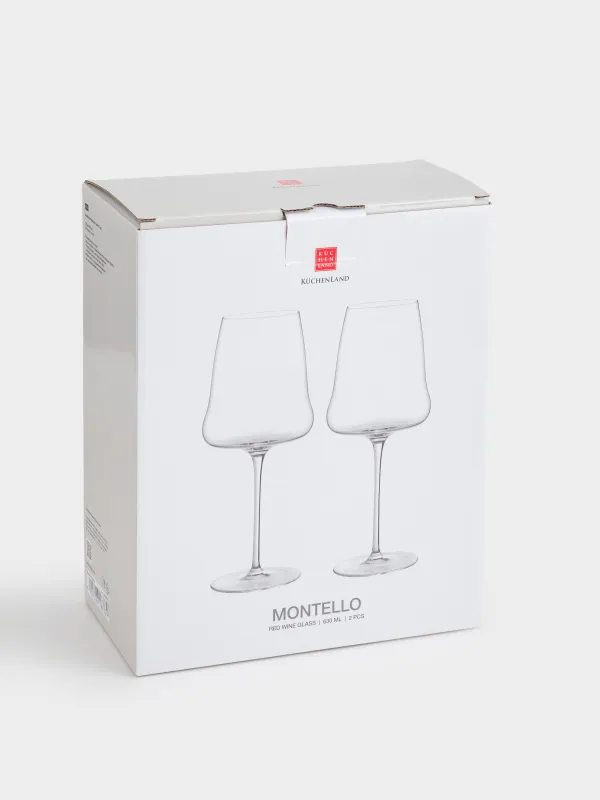Бокал для красного вина, 630 мл, 2 шт, кристальное стекло, Montello, image-5