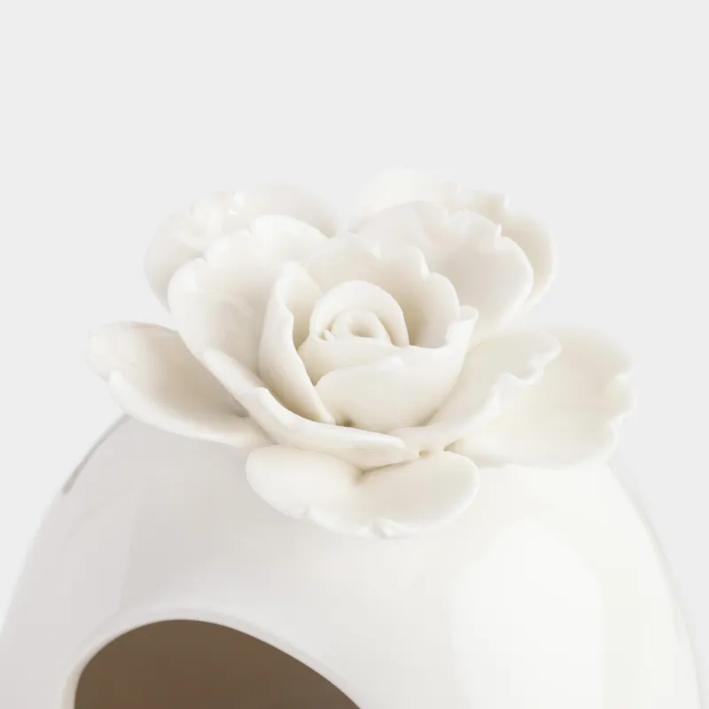 Сахарница, 11х10 см, 270 мл, с ложкой, фарфор P/сталь, молочная, Роза, Rose, image-2