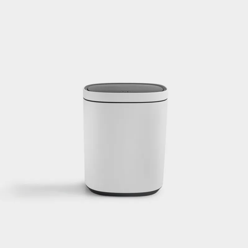 Қоқыс шелегі, 30 л, қақпақты ашу түймесі бар, металл / пластик, ақ, жалпы АҚ