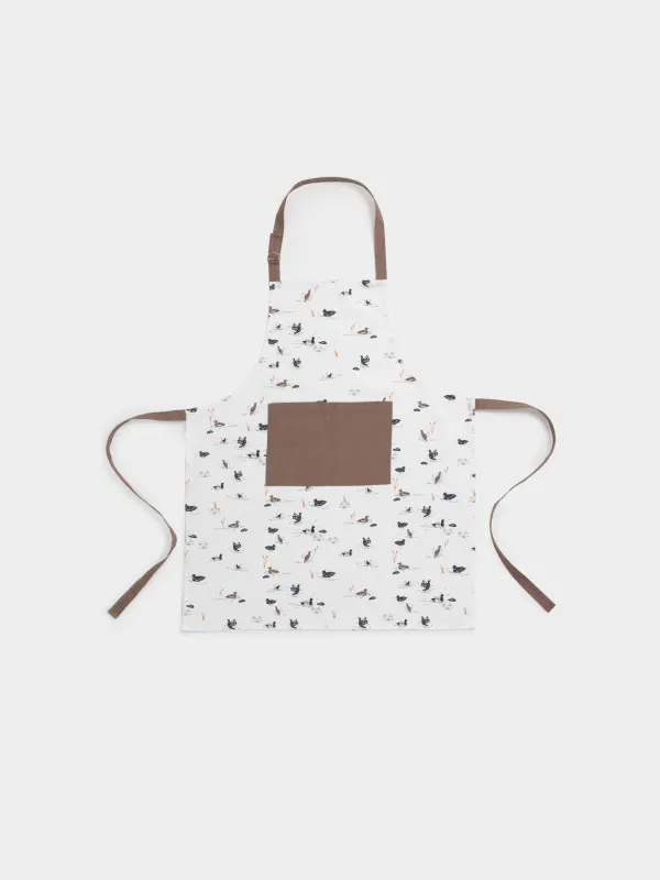 Алжапқыш, 70х85 см, мақта, сүт түстес, Үйректер, Ducks in pond, image-0