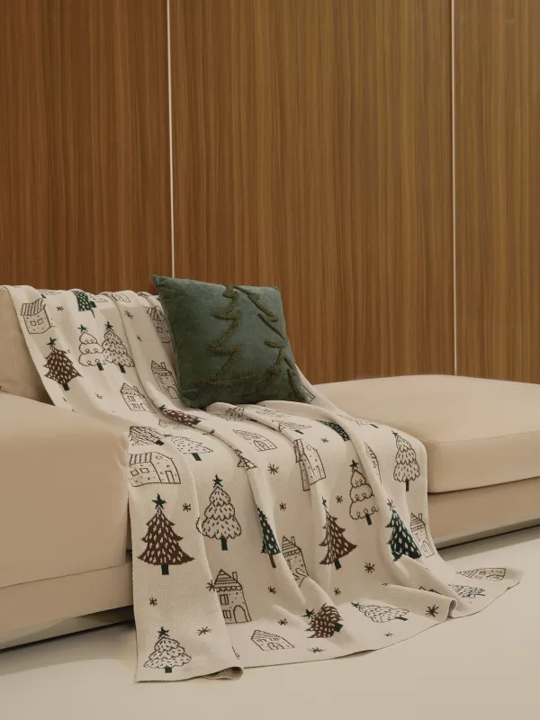 Подушка декоративная, 45х45 см, шенилл, темно-зеленая, Ель, Chenill, image-6