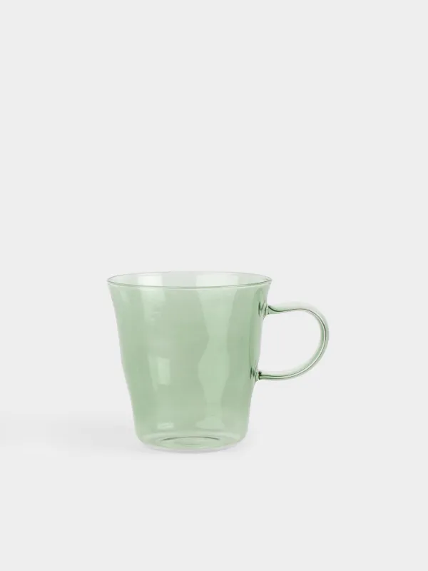 Саптыаяқ, 400 мл, шыны Б, жасыл, Мыжылған әсер, Crumple color, image-0