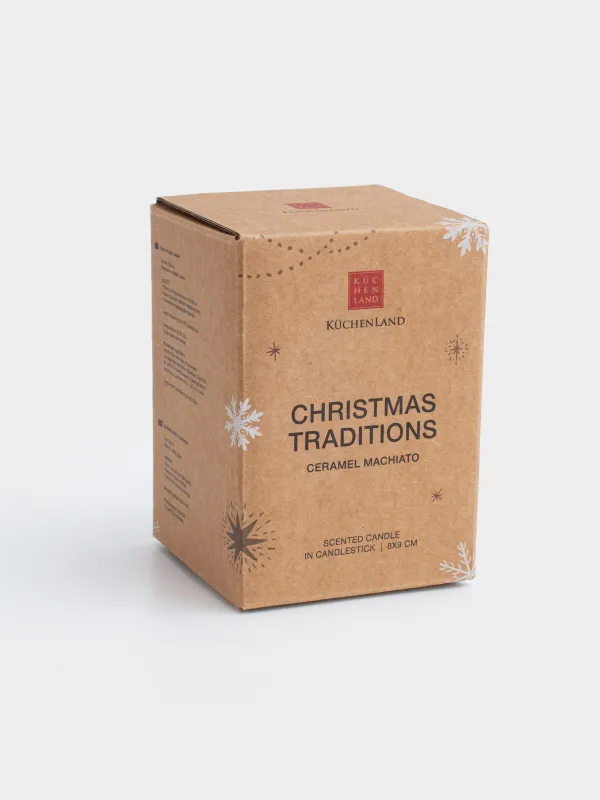 Хош иісті шам, 8х9 см, шам ұстағышта, шыны, қызыл, Хош иіс, Шар, Christmas traditions, image-3