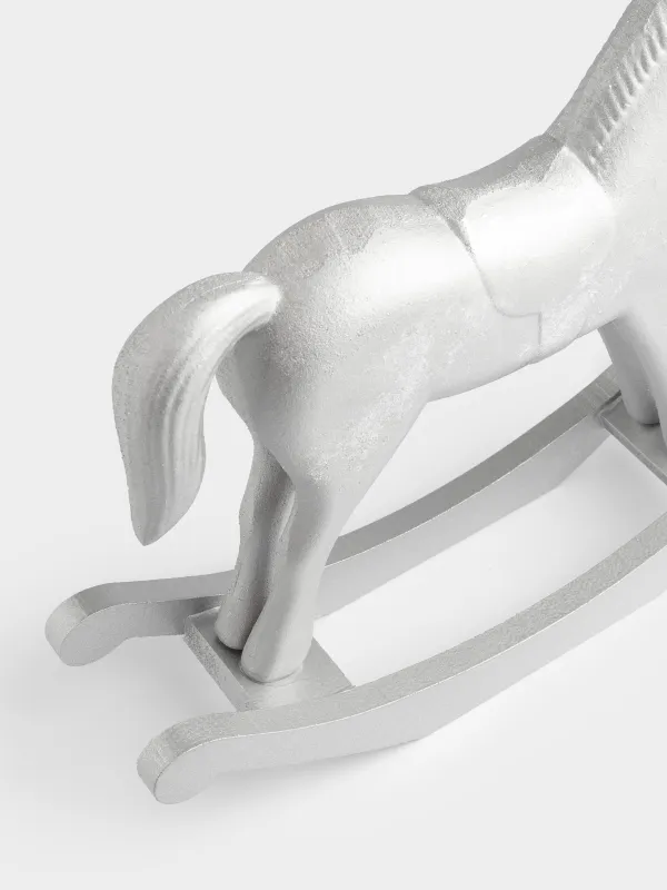 Мүсінше, 22 см, ағаш, алтын, Жылқы, Antique horse, image-3