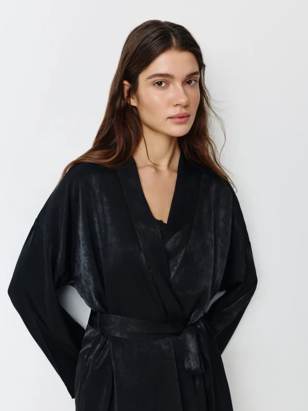 Халат-кимоно женский, с длинным рукавом, Marlina, image-1