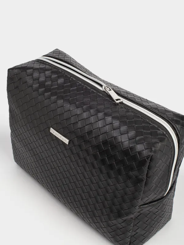 Косметикалық сөмке, 27х19 см, полиуретан, қара, Sennit, image-4