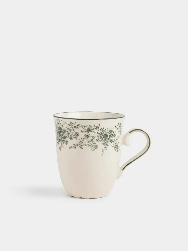 Кружка, 430 мл, Зеленые цветы, Green lace, image-0