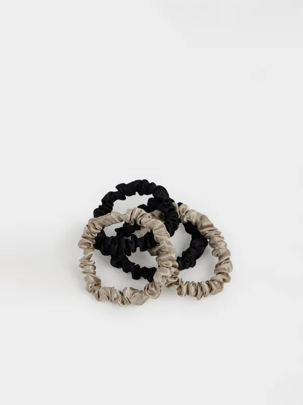 Шаш резеңкесі, 6 см, 4 дана, жүректе, сәтен, түс, Silk, image-3