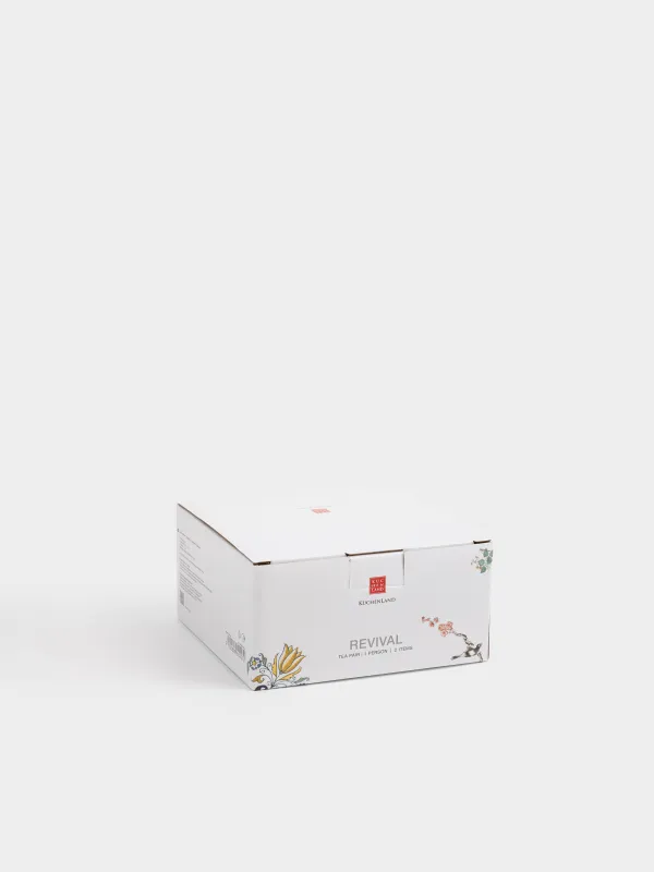 Шәй жұбы, 1 адам, 2 зат, 220 мл, фарфор N, ақ-алтын, Кинцуги, Revival, image-5