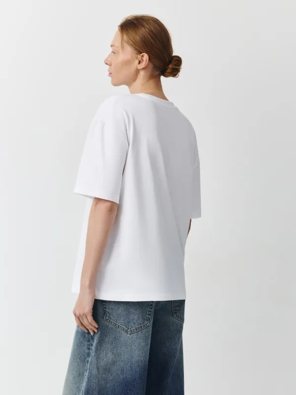 Әйелдер футболкасы, өлшемі XS, мақта, ақ, Marta, image-3