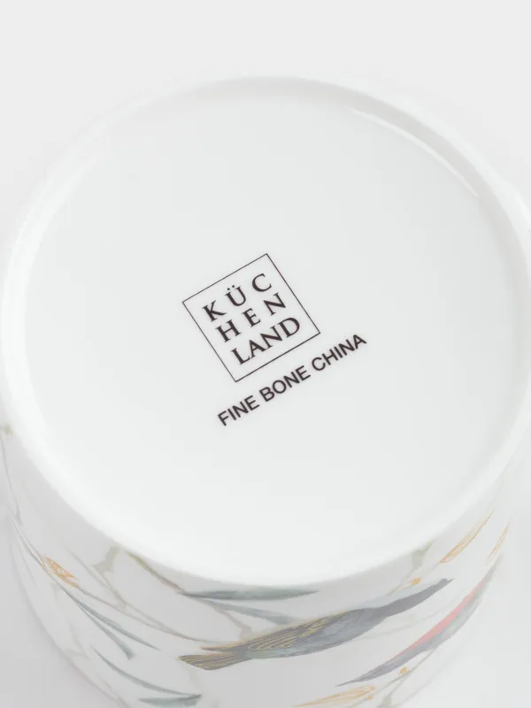 Саптыаяқ, 330 мл, фарфор F, алтын жиектері бар, Айқабақ және шымшық, Paradise bird, image-3