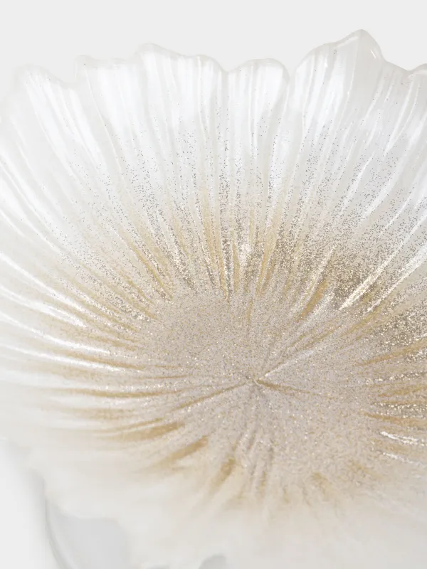 Жеміс вазасы, 21х11 см, аяқты, шыны Р, сүт түстес/шампан, Verge, image-3