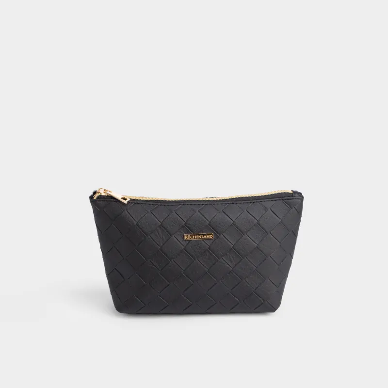 Косметикалық сөмке, 26х13 см, полиуретан, қара, Sennit