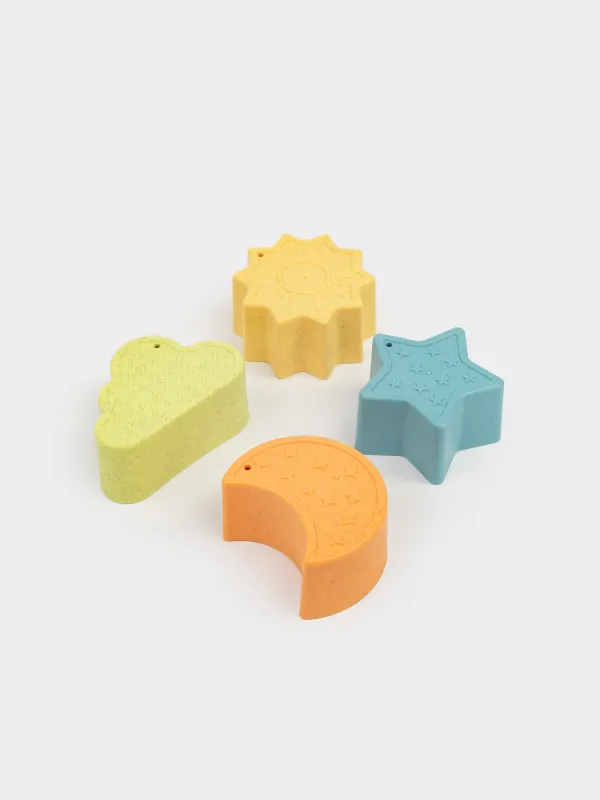 Игрушка-сортер, 11 см, 5 пр, развивающая, растительное волокно/пластик, Кубик, Kiddy, image-1