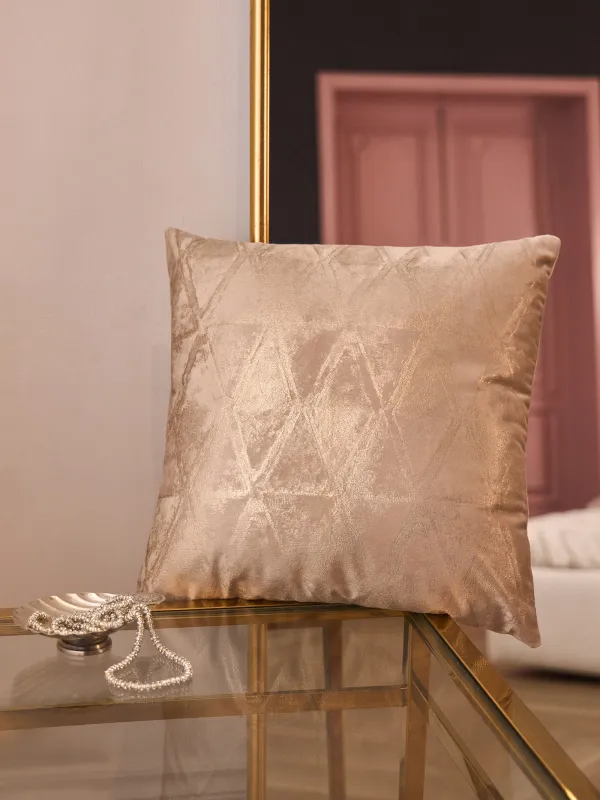 Сәндік жастық, 45х45 см, барқыт, сұр, Алтын өрнектер, Abstract, image-8