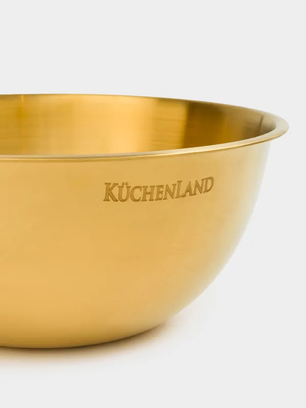 Пісіруге арналған жиынтық, 2 зат, тостаған/бұлғауыш, өлшеуіш шкаласы бар, болат/ағаш, алтын түстес, Classic gold, image-6