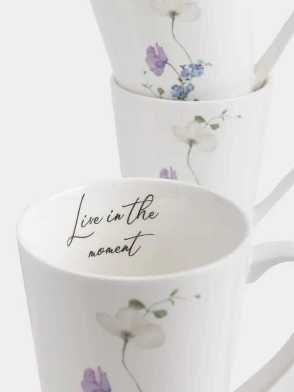 Кружка, 420 мл, 4 шт, фарфор N, белая, Полевые цветы, Cowslip, image-2