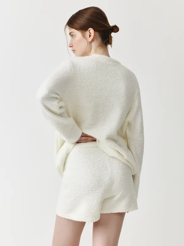 Әйелдер шорттары, үйге арналған, өлшемі L, полиэстер, сүт түстес, Ami, image-2