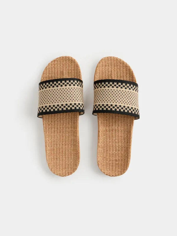 Әйелдер сандалдары, өлшемі 35-36, полиэстер/ЭВА, сарғылт-қоңыр және қара, Тор, Walk, image-1