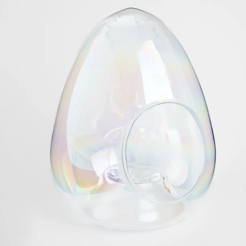 Кәмпит ыдысы, 17х23 см, шыны, інжу-маржан, Жұмыртқа, Clear polar, image-1