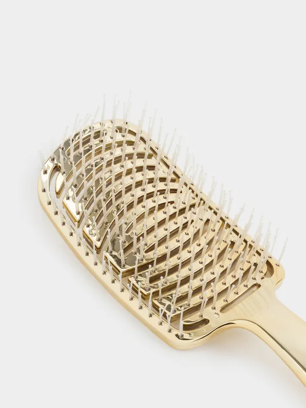 Шашқа арналған массаждық тарақ, 22 см, пластик, алтын, Wave, image-5